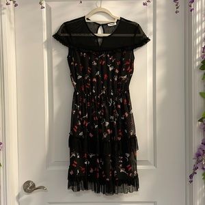 Liu Jo Milano Black Butterfly Dress • Made in Italy